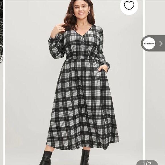 NWT BloomChic plaid dress 28/5X - Picture 1 of 10